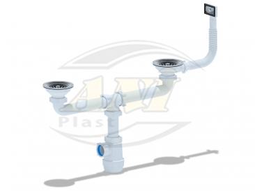 Bottle trap Ani Grot 3 1/2*40 double with round vertical overflow