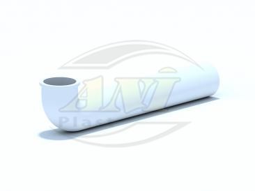 Space-saving bend with flange
