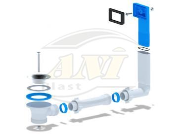Overflow Ani for sink 1 1/2'' with rectangular vertical body