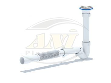 Siphon for bidet 1 1/4”*32 with flexible pipe 32*32/40