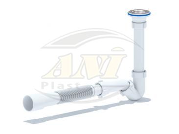 Siphon for bidet 1 1/4”*32 with flexible pipe 32*40/50
