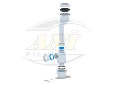 Siphon urinal with a yield 40