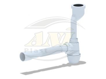 Siphon urinal with a yield 40 with flexible pipe 40*40/50