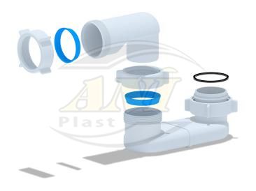 Flat bath trap Ani 1 1/2