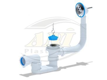 Flat bath trap Ani outlet and overflow 1 1/2