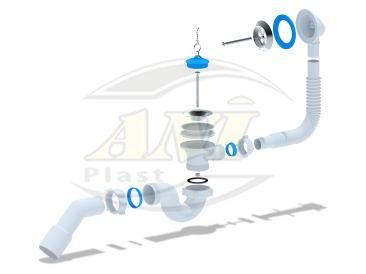 Bath trap Ani with outlet and overflow 1 1/2
