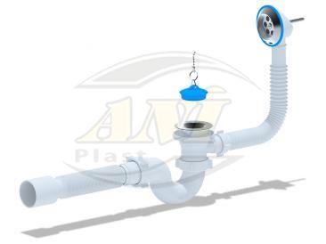 Bath trap Ani with outlet and overflow 1 1/2