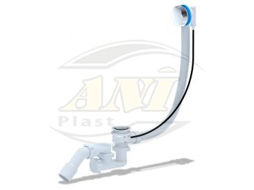 Overflow semiautomatic 520 mm, adjustable body, chrome handle, transition tube 45°40*50