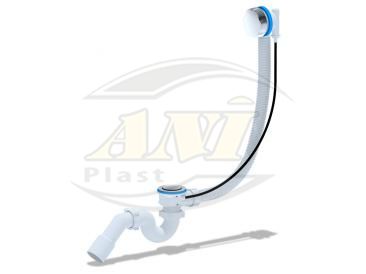 Overflow semiautomatic 520 mm, knee bath handle metal transition tube 45°40*50