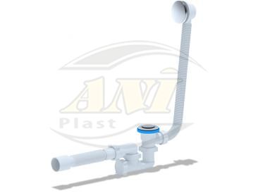 Bath trap Ani with outlet and overflow, click-clack, adjustable body, with tube 375*40*50