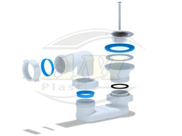 Flat trap Ani for shower tray 1 1/2