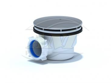 Siphon for shower tray 1 1/2 ** 90 with chrome outlet
