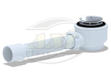 Siphon for shower tray 1 1/2 ** 50 with tube 375*40/50, chrome