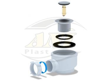Flat trap for shower trap 1 1/2