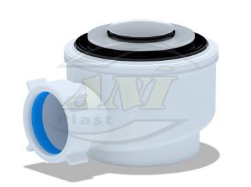 Flat trap for shower trap 1 1/2