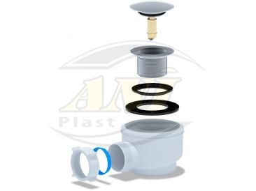 Flat trap for shower trap 1 1/2