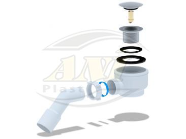 Flat trap for shower trap 1 1/2