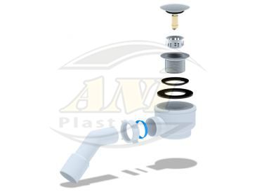 Flat trap for shower trap 1 1/2