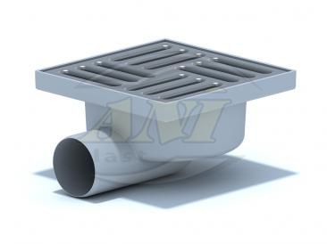 Horizontal trap 50 mm unregulated, with ss grid 150х150 mm.
