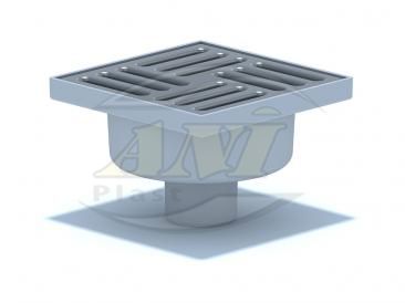 Vertical trap 50 mm, with ss grid 150х150 mm.