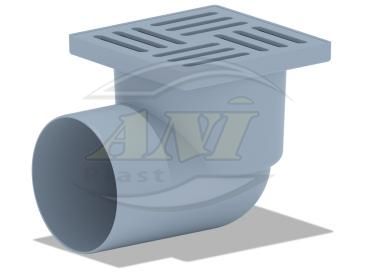 Horizontal trap.110, unregulated. grid.15х15 stainless steel dry