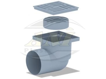 Horizontal trap.110, unregulated. grid.15х15 stainless steel dry