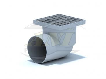 Horizontal trap.110, unregulated. grid.15х15 stainless steel dry