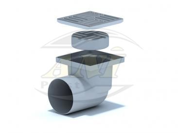 Horizontal trap.110, unregulated. grid.15х15 stainless steel dry