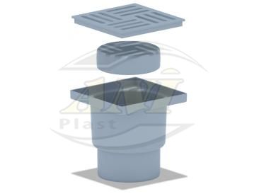 Vertical trap.110, unregulated.. grid.15х15 plastic grid dry