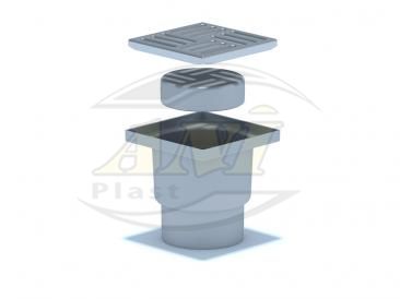 Vertical trap.110, unregulated.. grid.15х15 stainless steel dry