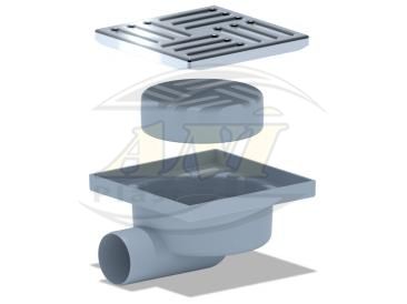 Horizontal trap 50, unregulated. grid 150 stainless steel dry