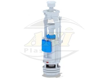 Flush valve with plastic double button