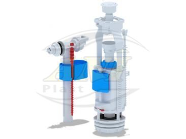 Set with side filling valve 1/2 plastic button double econom