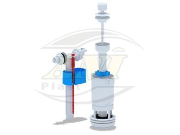 Set with side filling valve 1/2 plastic pull knob econom