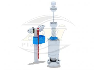 Set with bottom filling valve 1/2 plastic econom