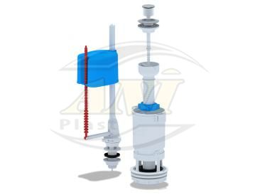 Set with side filling valve 1/2 metalic knob econom