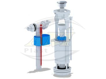 Set with side filling valve. 1/2 metalic button econom