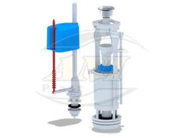 Set with bottom filling valve 1/2 metalic button econom