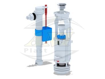 Set with side filling valve1/2 plastic button chrome