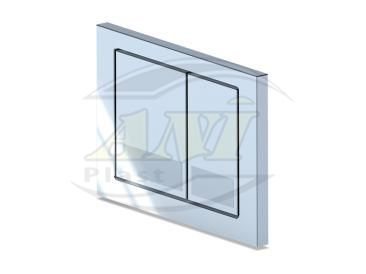 Botton for WC pre-wall installation chrom