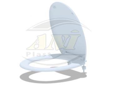 toilet seat made of polypropylene with a mount for a toilet