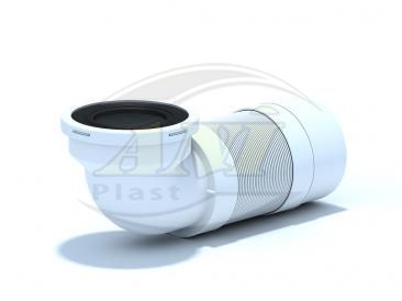 Flexible extender toilet, angle 90 *, short, Issue 110 mm.