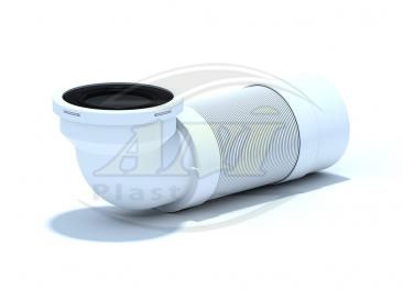 Flexible extender toilet, angle 90 *, short, Issue 110 mm.