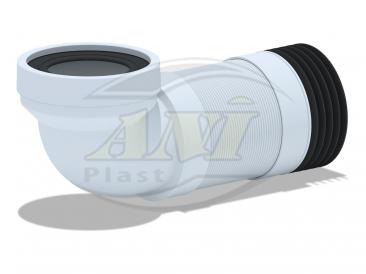 Flexible extender toilet, angle 90 *